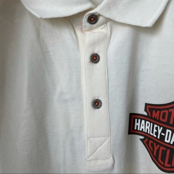 Harley-Davidson Men's Logo Knit Polo Size L Slim Fit - Picture 10 of 16